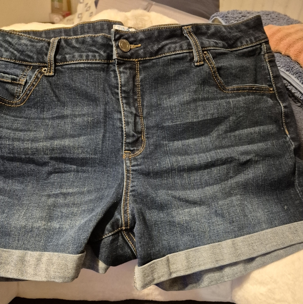 Time and Tru Dark Blue Jean Shorts